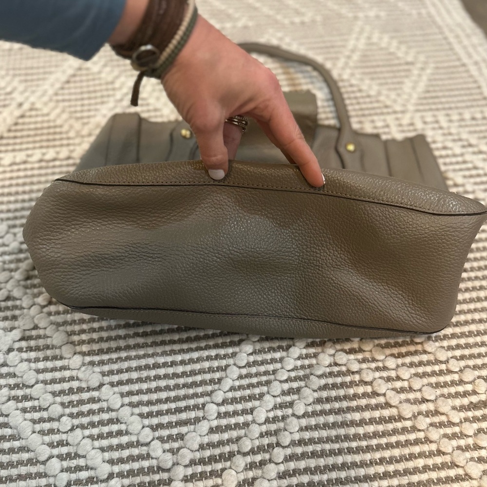 ANNABEL INGALL Beautiful Gray Leather Purse - Picture 5 of 8